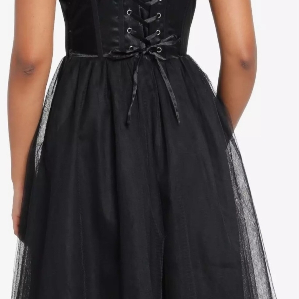 Hot Topic Cosmic Aura Black Corset Tulle Midi Dress Size 3x - Picture 3 of 10